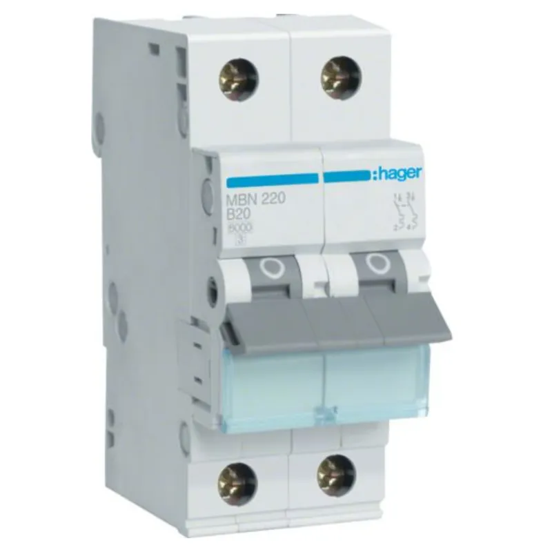 HAGER MBN220E Leitungsschutzschalter 2P B20 6kA Aktuell