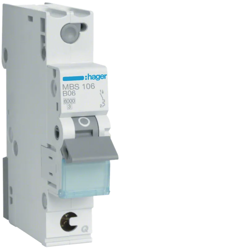 Top-Qualit?t HAGER MBS106 Leitungsschutzschalter 1P B6 6kA - QuickConnect