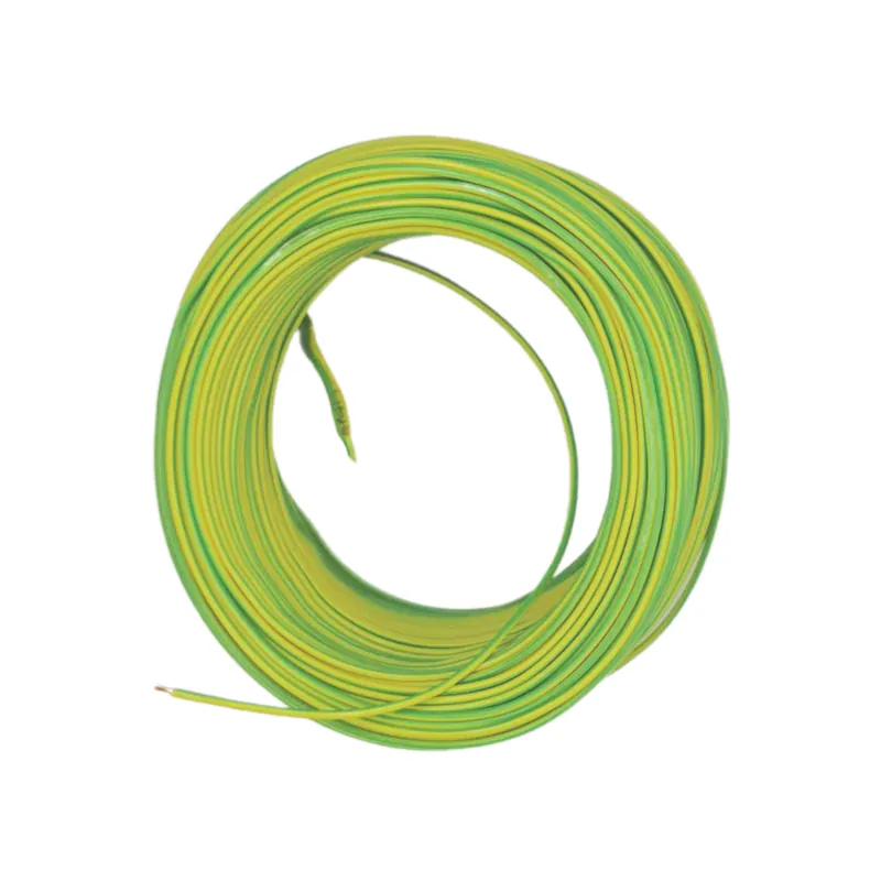 Kabel 1 x 0,75 (H05V-K) 10 Meter / gelb-grün Weltweiter Versand