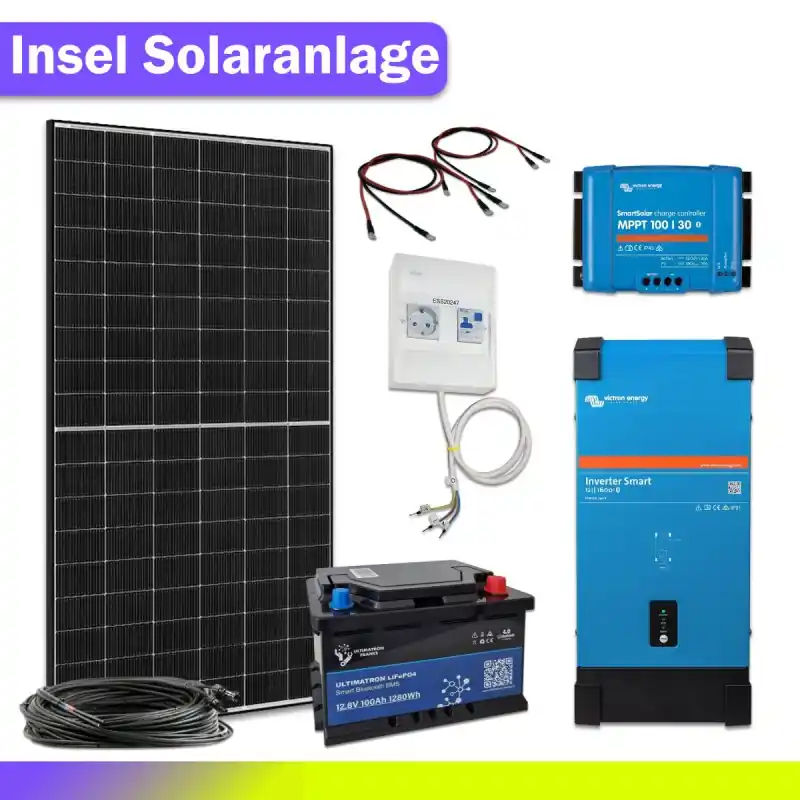 Insel Solaranlage 1300W Komplettset Plug & Play 12V / 230V Angebot