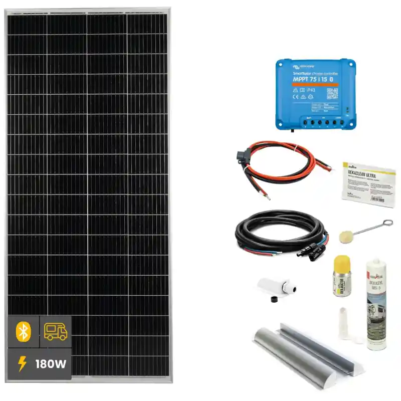 180 W SOLA Frame Mono Wohnmobil Komplettset weiß Kostenfreie Lieferung