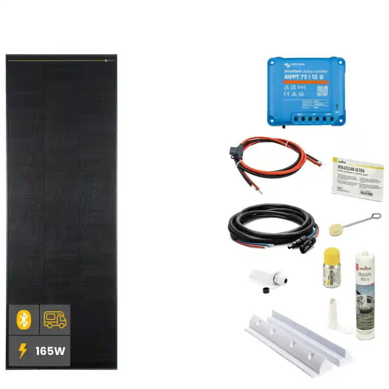 165 W SOLA Frame Black Wohnmobil Komplettset weiß Top-Seller