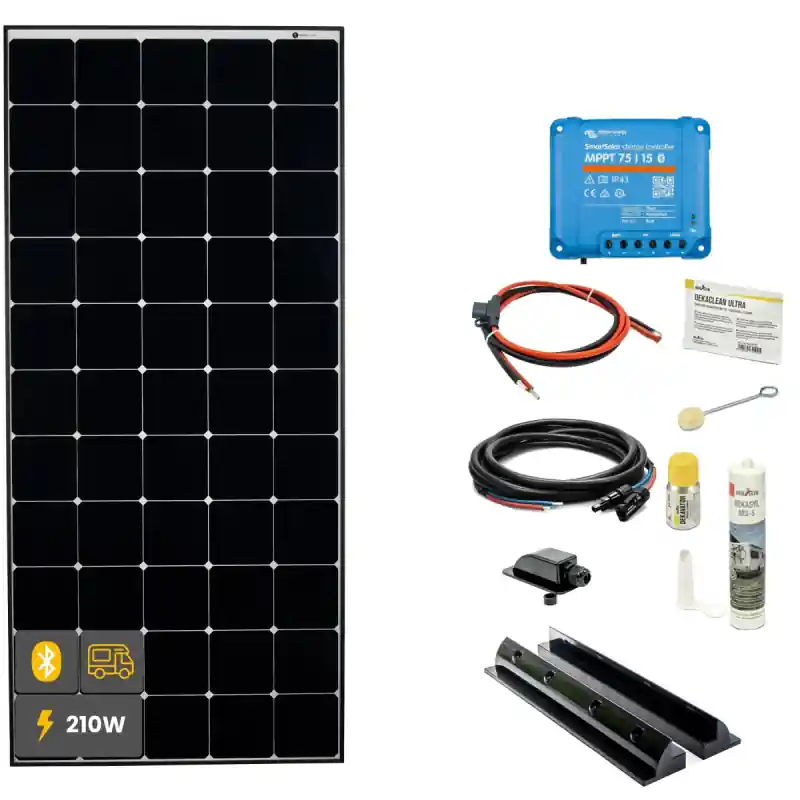 Geprüft 210W Daylight Wohnmobil Solaranlage SOLA Frame schwarz