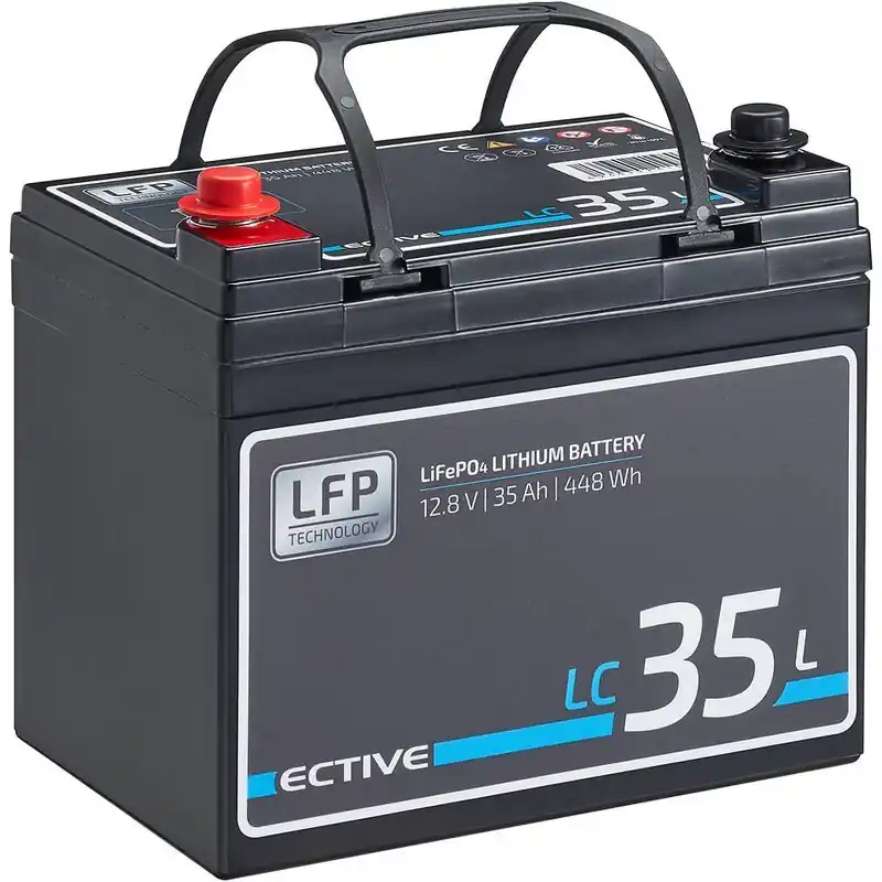 Preisknaller ECTIVE LC 35L 12V LiFePO4 Lithium Versorgungsbatterie 35 Ah