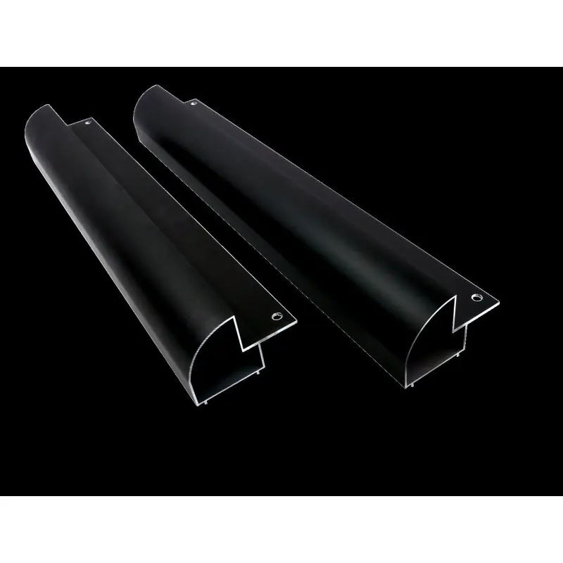 SOLARA Aluminium Montagespoiler – Eloxierte Haltespoiler für Solarmodule Schwarz, ideal für Wohnmobile & Boote, 68 cm, Set mit 2 Stück Ab Werk