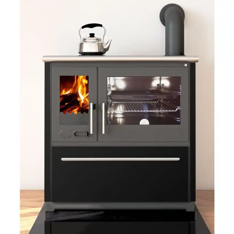 Plamen 850 Glas N – Schwarzer Holzherd (rechte Ausführung) Top-Preis