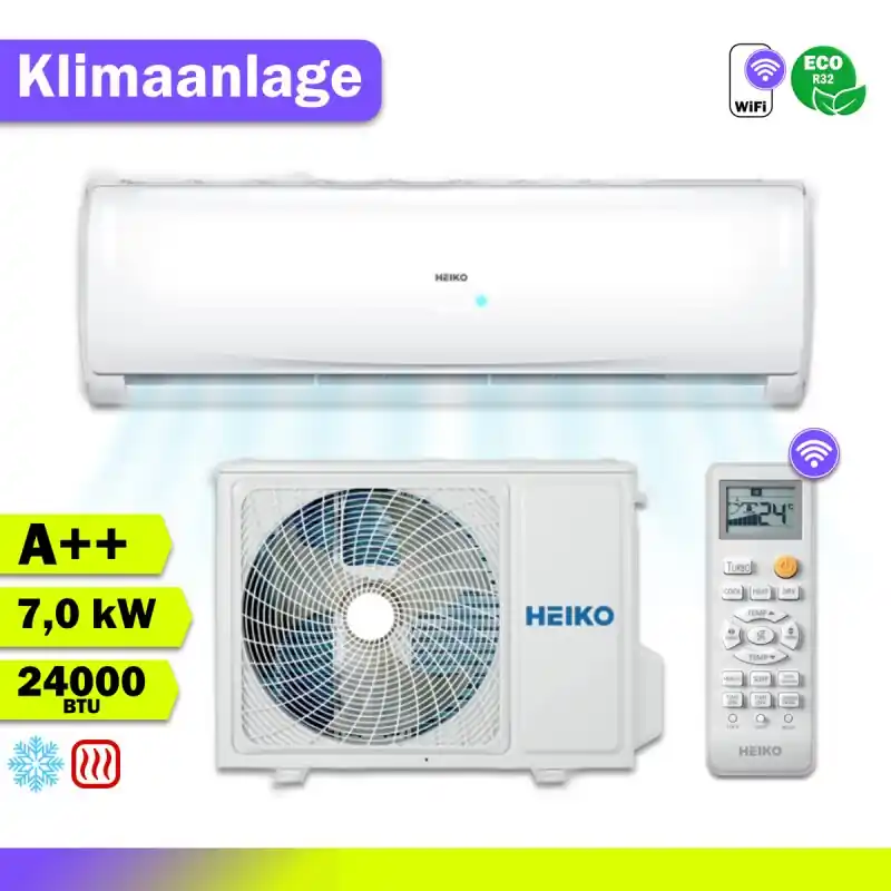 Garantierte Lieferung HEIKO BRISA Split-Klimaanlage Wandgerät 7,0kW