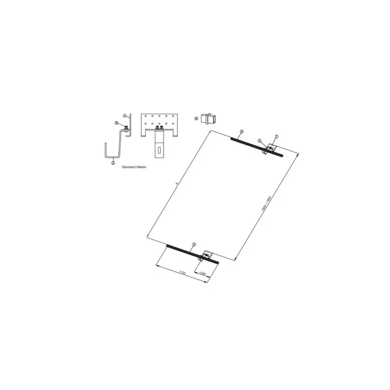 SUNEX Aufdach-Montageset Standard 25-60 Grad für 1x AMX 2,0 Heute Kaufen