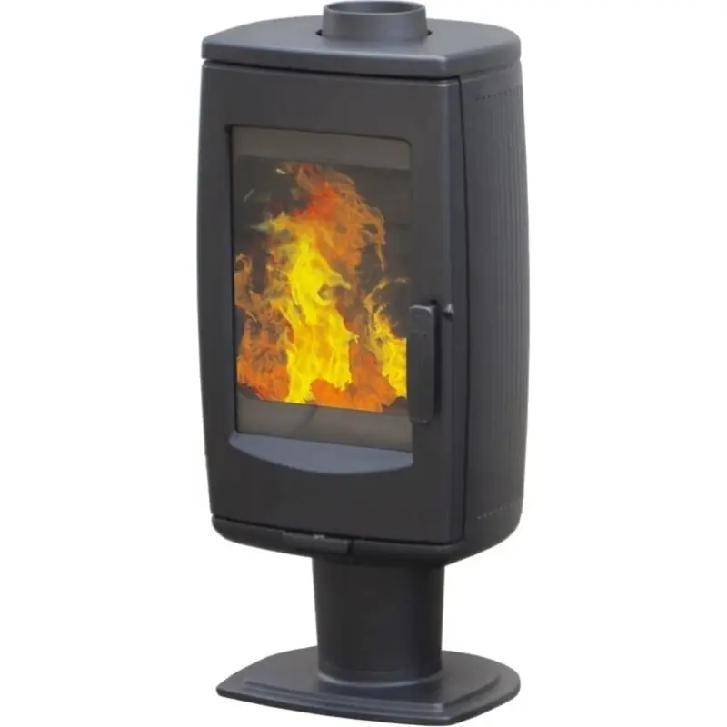 Direkt Vom Hersteller Plamen Aria Schwarz Gusseisen-Kaminofen 8 kW | Energieeffizienz A+ | Holzofen mit Panoramaglas