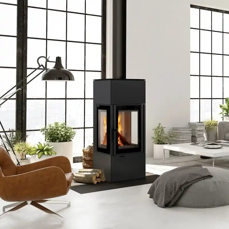 Kratki THOR VIEW Ø 150 8 kW – Moderner Holzofen mit Panoramasicht | Effizient & Umweltfreundlich Schneller Versand