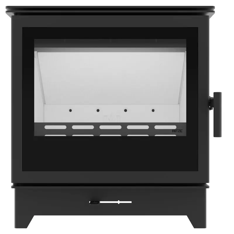 Hitze GATTO M Kaminofen 5,3 kW – kompakter Holzofen mit Panoramascheibe & Ecodesign Sonderangebot