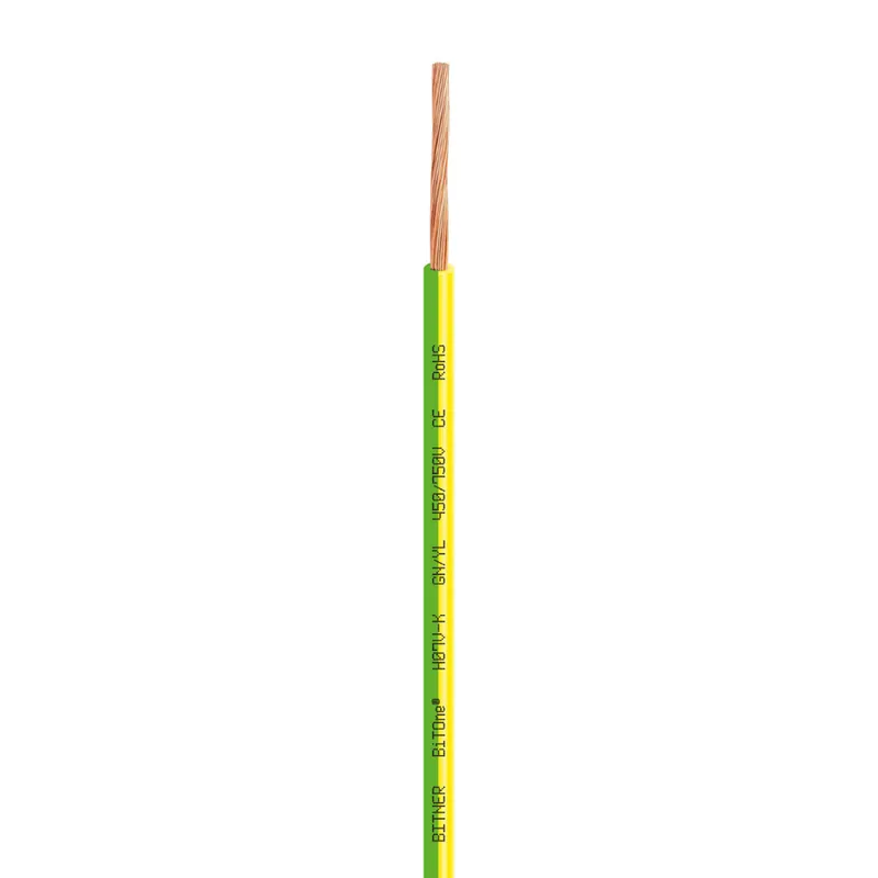 Mengenrabatt BiTOne H07V-K 450/750V PVC 1,5mm2 gelb/grün 1m