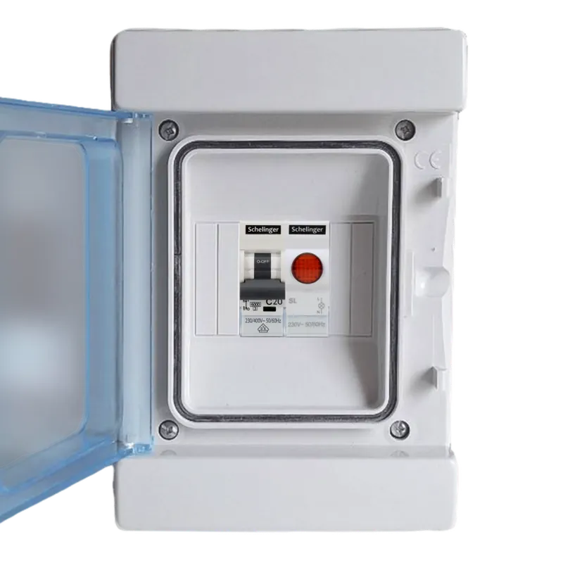 Neu Im Sortiment Sicherungskasten mit Leuchtmelder IP65 4M Komplett 1 x 1P C20 VDE 1-phasig
