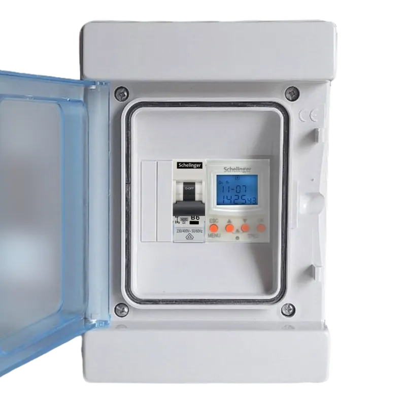 Sicherungskasten mit Zeitschaltuhr IP65 4M Komplett 1 x 1P B6 VDE 1-phasig Top-Qualit?t