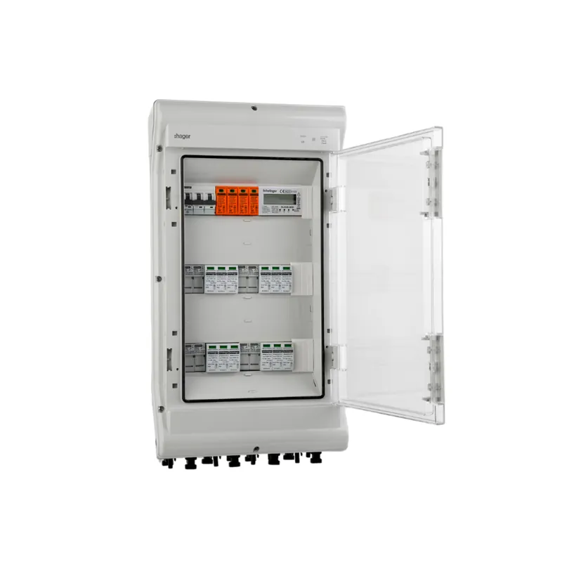 Kostenloser Rückversand Hager Solar Anschlusskasten Photovotlaic mit MID-Stromz?hler DC/AC 4-Strings 36-Module IP65 VDE 0%MwSt.