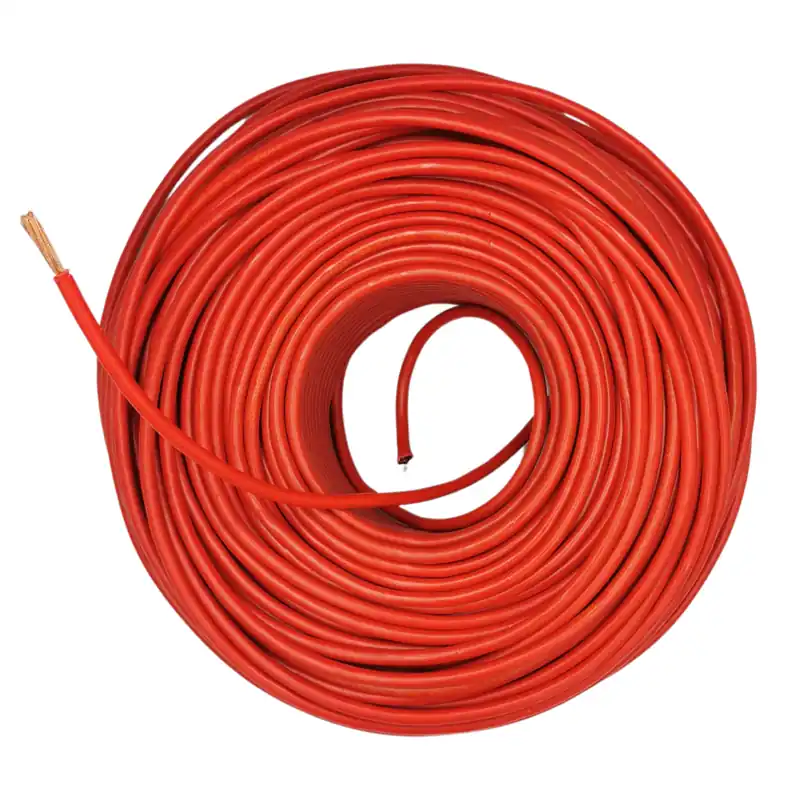 Kabel 1 x 6,0 (H07V-K) 1 Meter / 450-750V / rot Super-Preis