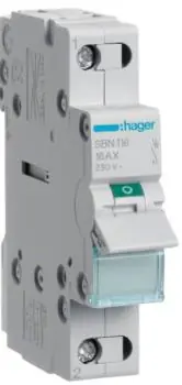 Hager Ausschalter SBN116 1polig 16A Top-Preis