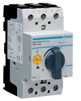 Hager Motorschutzschalter 0,25-0,40A - MM503N - 230/400V Zertifiziert