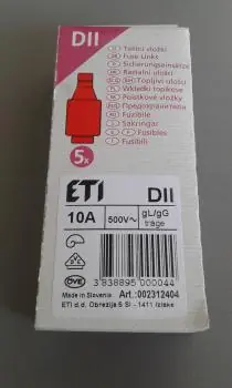 5 er Pack DIAZED Sicherungseinsatz E27 10A DII rot (002312404) Günstig