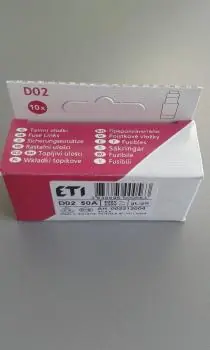 Aktuell 10 er Pack NEOZED Sicherungseinsätze D02 E18 50A weiß (002212004)