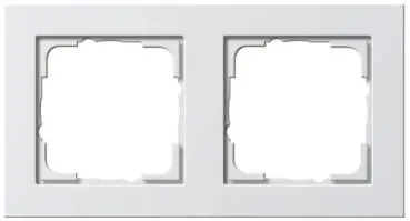 Gira 021229 System 55 Rahmen 2-fach E2 reinweiss glänzend Markenprodukt
