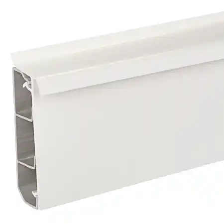 Zertifiziert Sockelleistenkanal alpinweiß, Teppichleiste 20x70 (2 m)