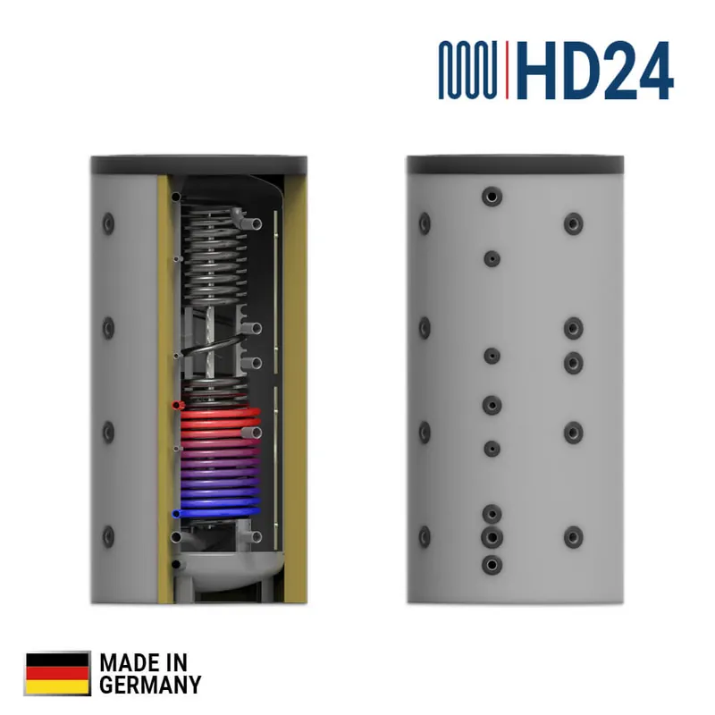 Meistverkauft HD24 Hygienespeicher mit einem WT, 600L, D:790mm, 100mm Green Line Isolierung