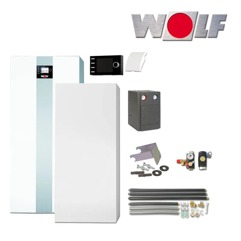 Zertifiziert Wolf TGB-2-20 20kW Gasbrennwertkessel mit Speicher TS-160, BM-2, Heizkreis
