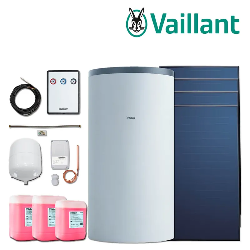 Zertifiziert Vaillant Solaranlage 9.453/3, 10,04m² VFK 155/2 V, auroSTOR VPS RS 800 B