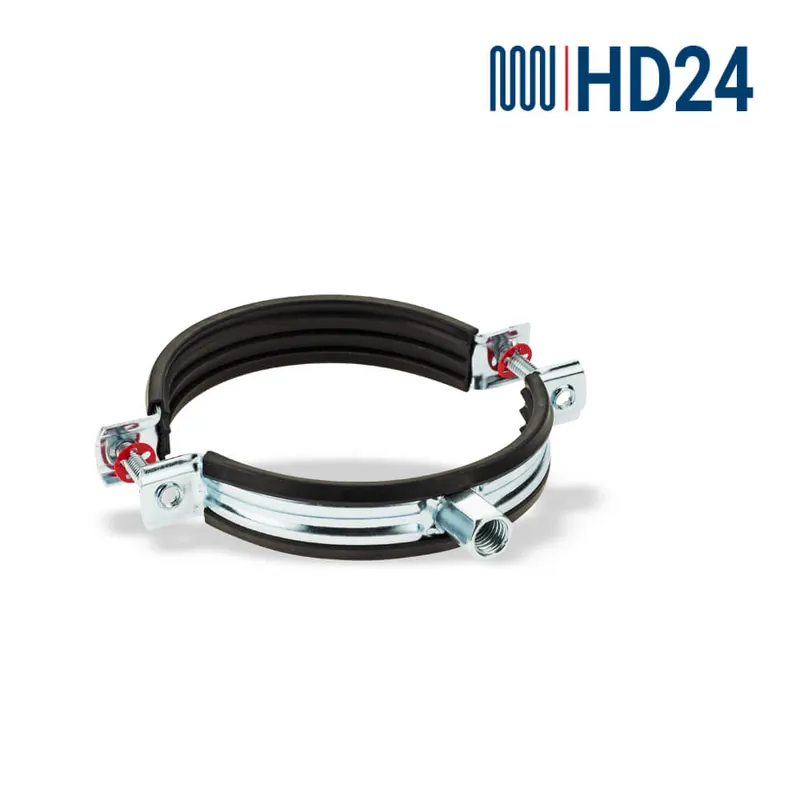Weltweiter Versand HD24 Rohrschelle Schraubschelle 2-teilig, M8/M10, 88 x 92 mm (3") verzinkt