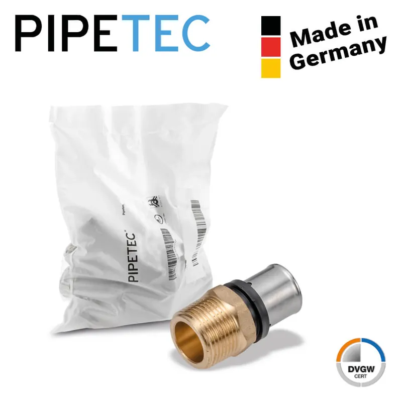 10 x Pipetec Press-Übergang Außengewinde 20x2 - 3/4" PFUA2005 DVGW, TH+U Pressfitting Nur Für Kurze Zeit