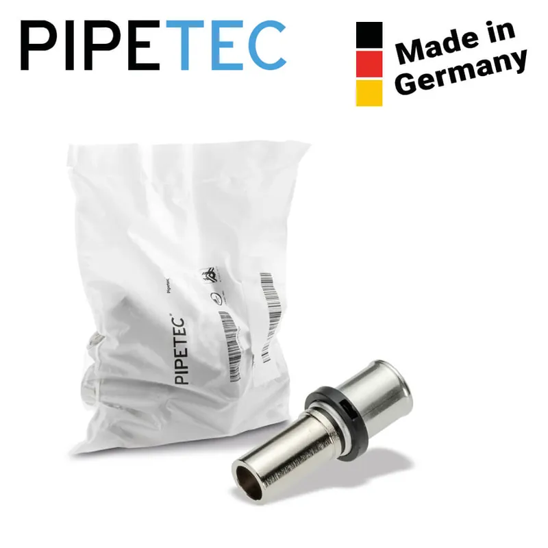 10 x Pipetec Press-Übergang Kupferrohr 16x2 - 15mm, vernickelt, PFUEK1615NI, TH+U Highlight