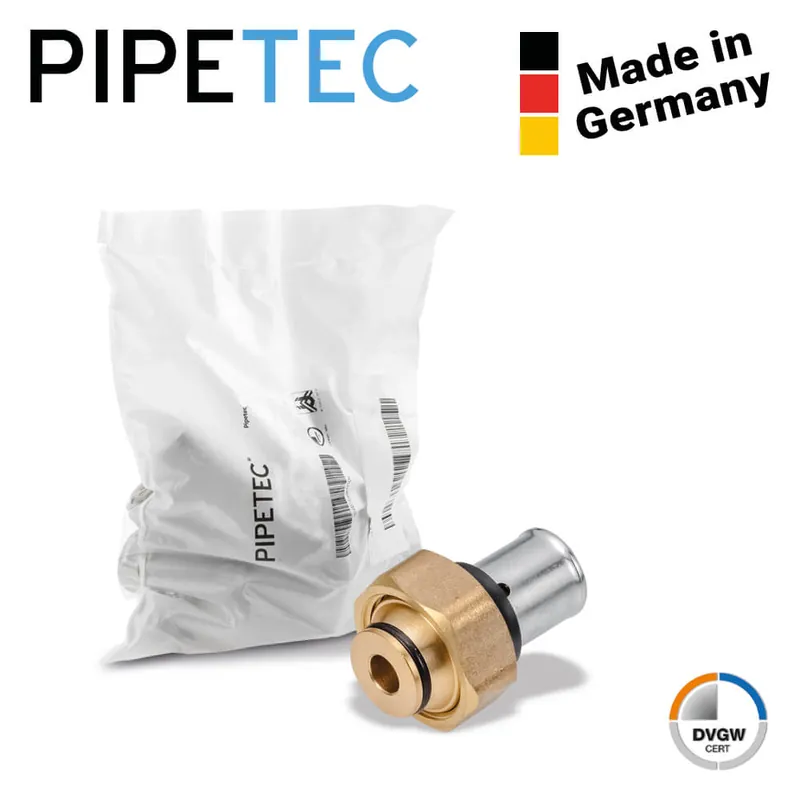 10 x Pipetec Press-Übergangsverschraubung Eurokonus 16x2 - 3/4" PFV1605EK, DVGW, TH+U Kostenfreie Lieferung