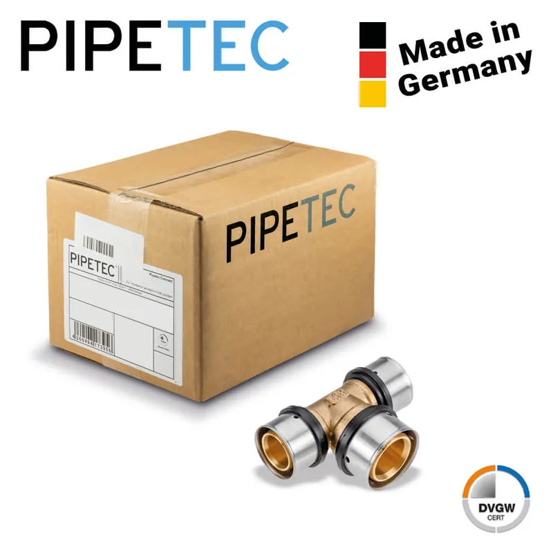 10 x Pipetec Press-T-Stück Mittelabgang erweitert 32x3-40x3,5-32x3 PFT324032 DVGW, TH Rabatt