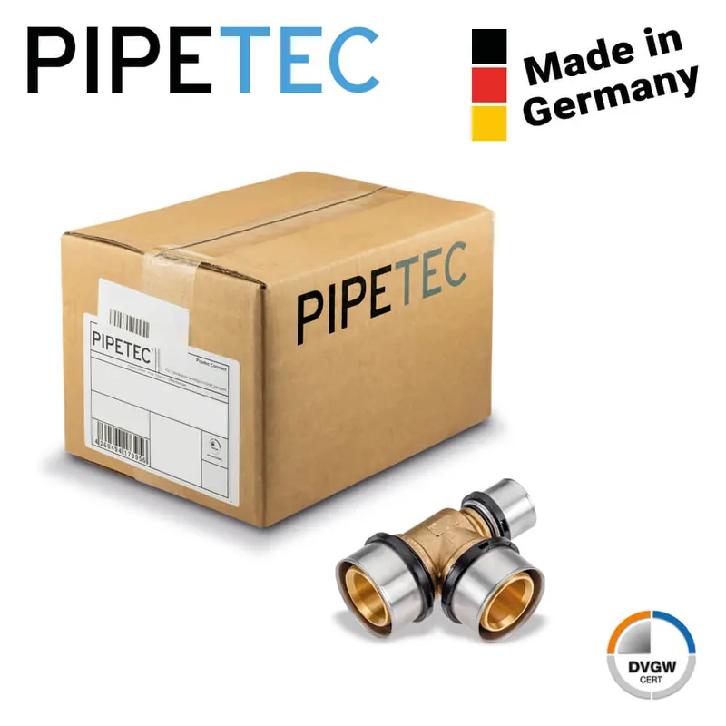 10 x Pipetec Press-T-Stück reduziert 40x3,5 - 40x3,5 - 26x3 PFT404026, DVGW, TH Jetzt Bestellen