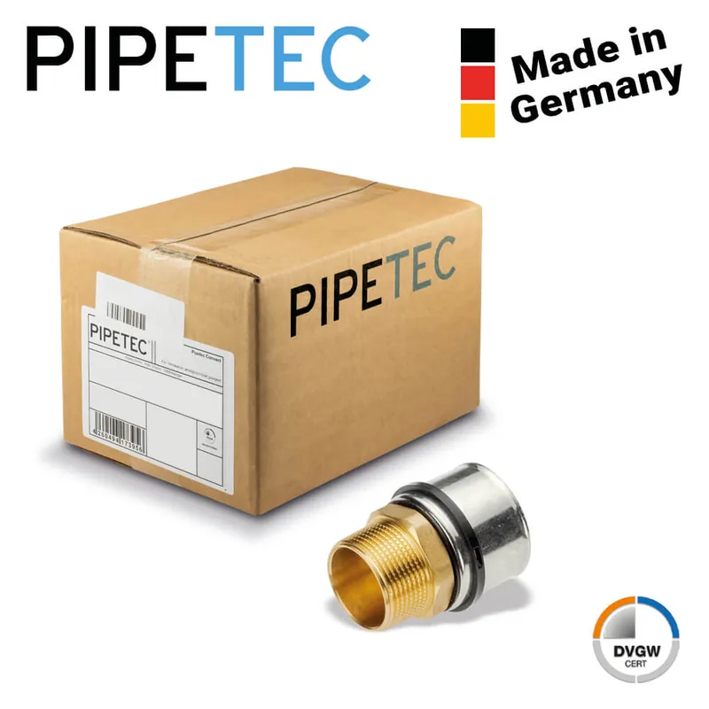 Limited Edition 10 x Pipetec Press-Übergang Außengewinde 50x4 - 1 1/4" PFUA5007 DVGW, TH Pressfitting