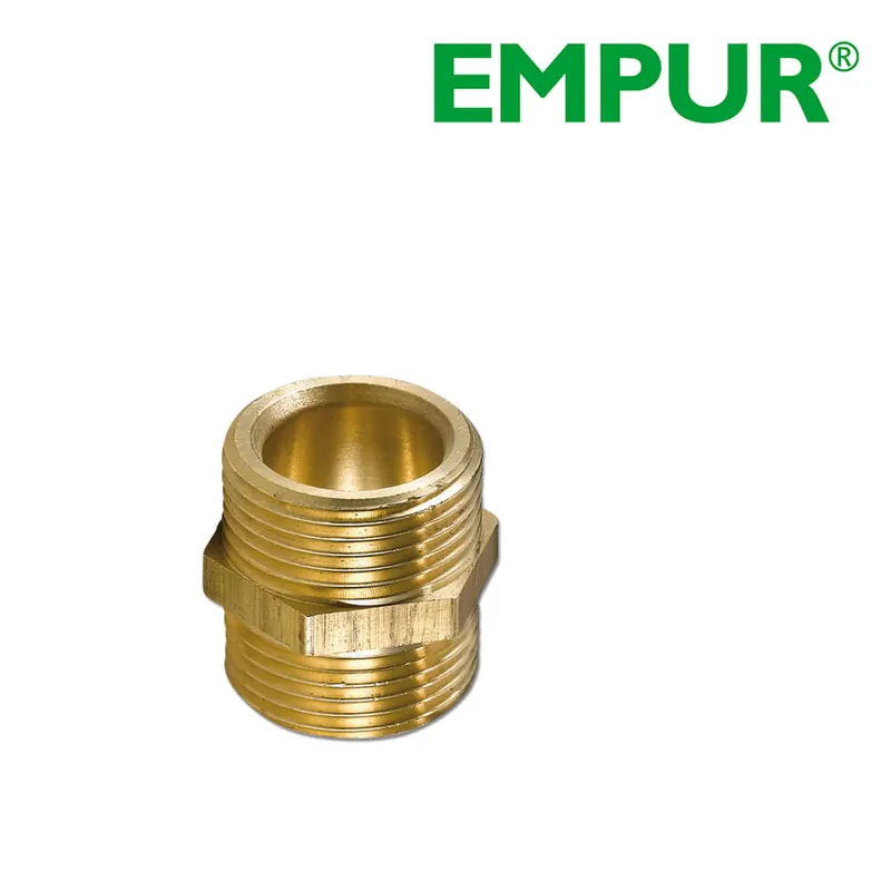 Empur Doppelnippel aus Messing mit Eurokonus 3/4" AG, Beutel 5 Stück Top-Qualität