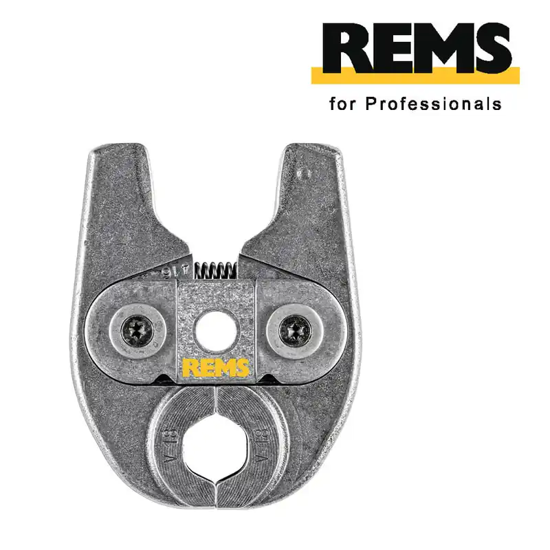 REMS Presszange mini V 18, Pressring, Pressbacken, mit Presskontur V, Ø 18 mm, 578332 Sonderangebot