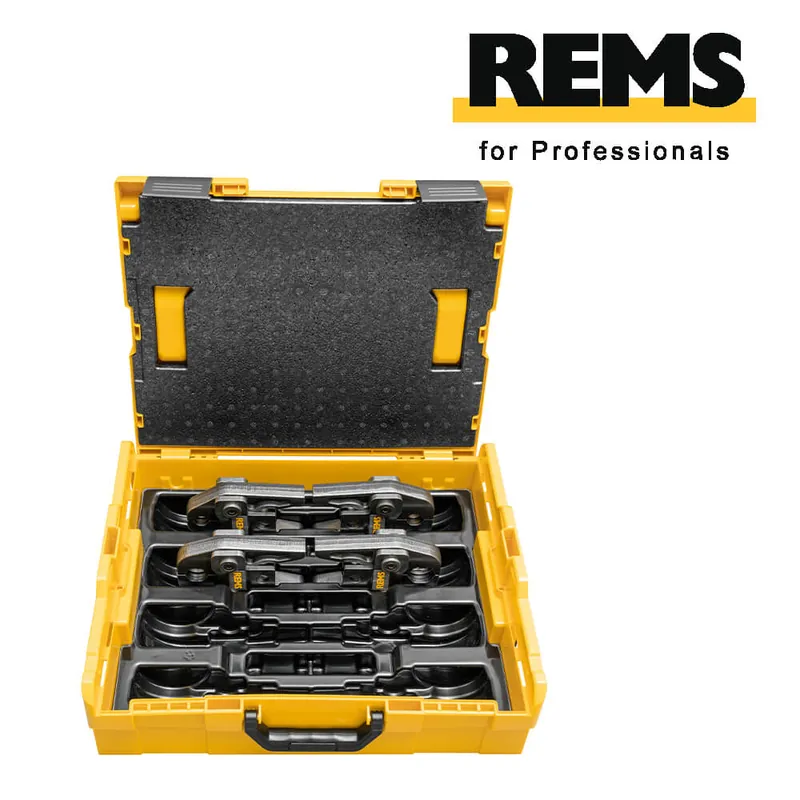 REMS Presszangen Set, V15-18-22-28, Pressring, Pressbacken, mit Presskontur V, im Systemkoffer L-Boxx Neue Ware