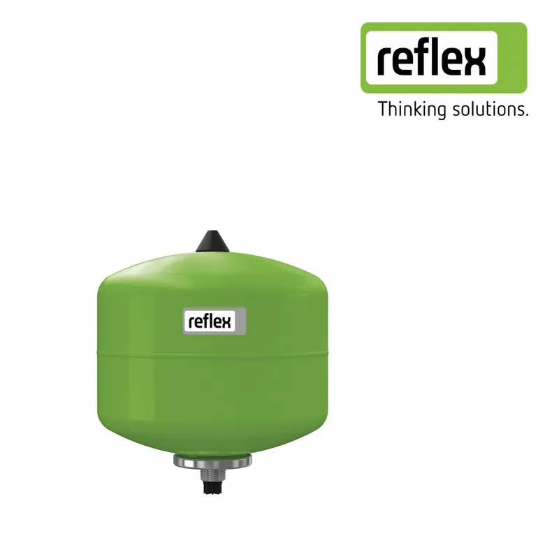 Hochwertig Reflex Membran-Druckausdehnungsgefäß Refix DD 8, Trinkwassererwärmung, 8 Liter, 16 bar, grün