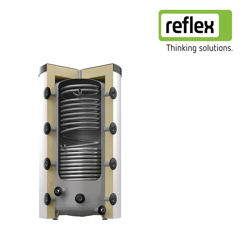 Reflex Storatherm Heat Combi HC 500/2_C Kombi-Hygienespeicher, 500 Liter, silber Echt