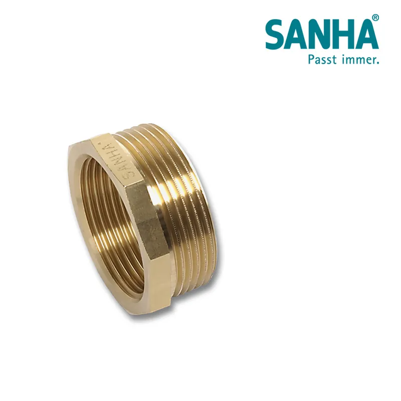 Zertifiziert SANHA Reduzierstück 3/8"x1/4", Messing roh, IG/AG