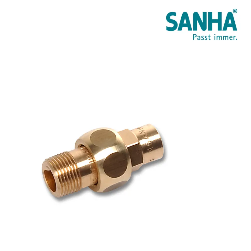 Zertifiziert SANHA Lötfitting Verschraubung AG konisch Rotguss 15x1/2" DVGW (Einlegteil)