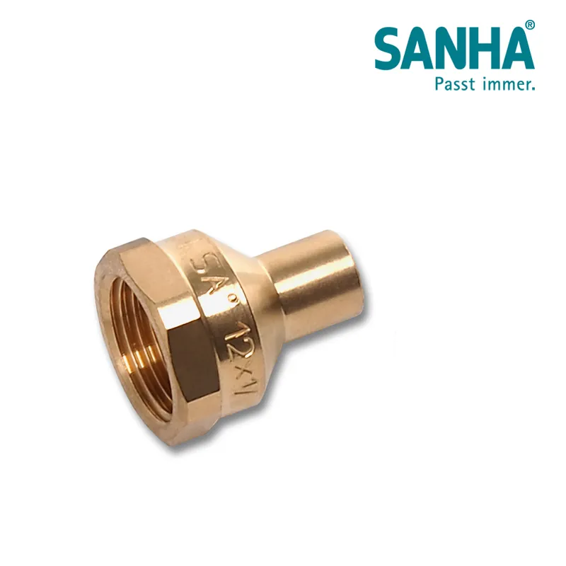 Zertifiziert SANHA Lötfitting Übergangsmuffennippel 54x2" Rotguss DVGW GW6 EN 1254-1