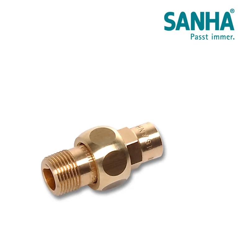 Zertifiziert SANHA Lötfitting Verschraubung 42x1 1/2", AG flachdichtend, Rotguss, DVGW