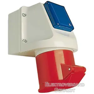 Walther 135 Mini-Kombi Wanddose, CEE 32A, 400V, 5polig + Schuko 16A, 230V - IP44 Kostenloser Rückversand