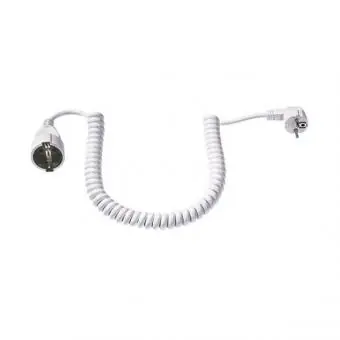 Bachmann Schuko-Spiralverlängerung, YMHY-J 3G1,5 mm², weiß - 1 Meter / 4 Meter Top-Seller