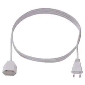 Euro-Verlängerung, Flachleitung H03VVH2-F 2x0,75 mm², Länge: 5m, weiß Sale