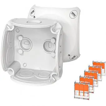 Echt Hensel Kabelabzweigkasten DK 0102 W, 84 x 84 x 55 mm, IP 66, 0,75-2,5 mm²
