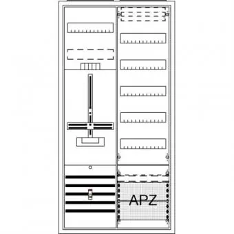 Striebel & John DA27CB - Komplettschrank, 1 Zählerplatz, 1 Verteilerfeld, APZ Geprüft